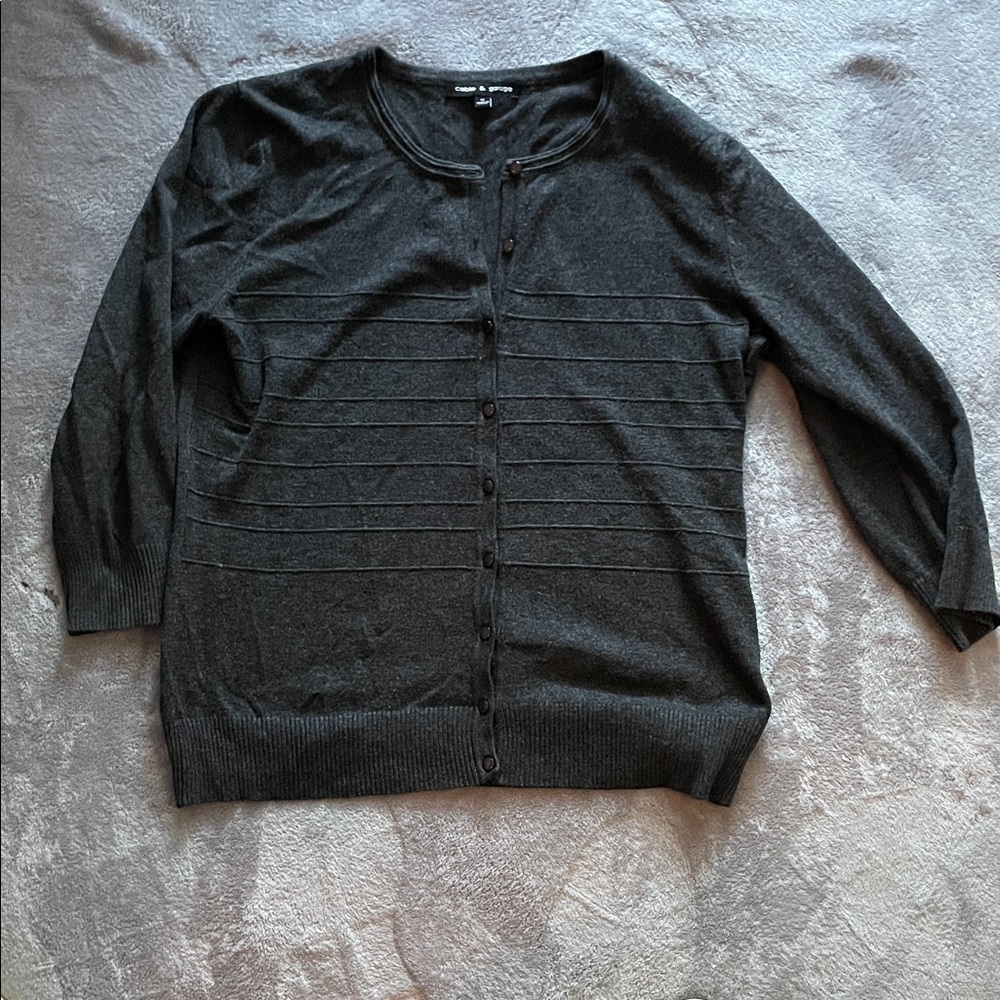 Cable & Gauge Charcoal Cardigan